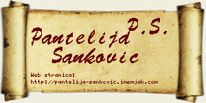 Pantelija Sanković vizit kartica